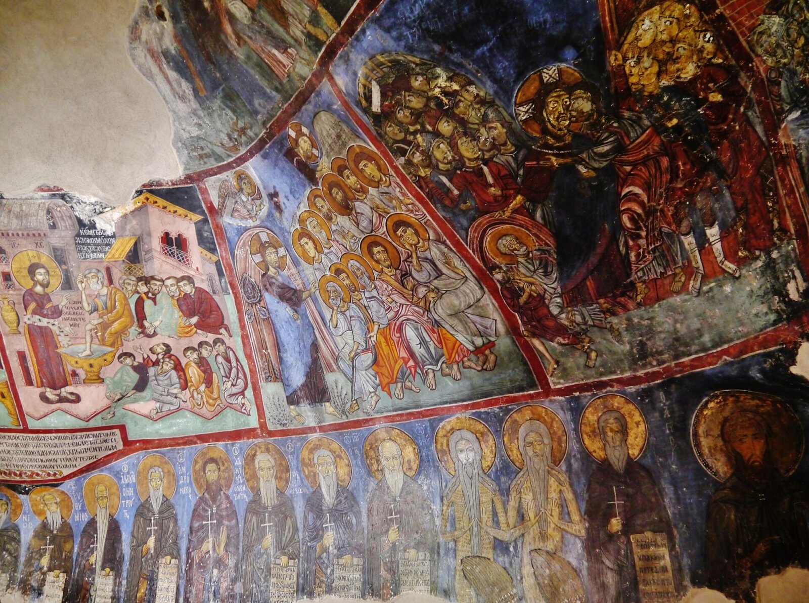 Стенописи от XII век по свода на Енклистрата на Св. Неофит, Кипър